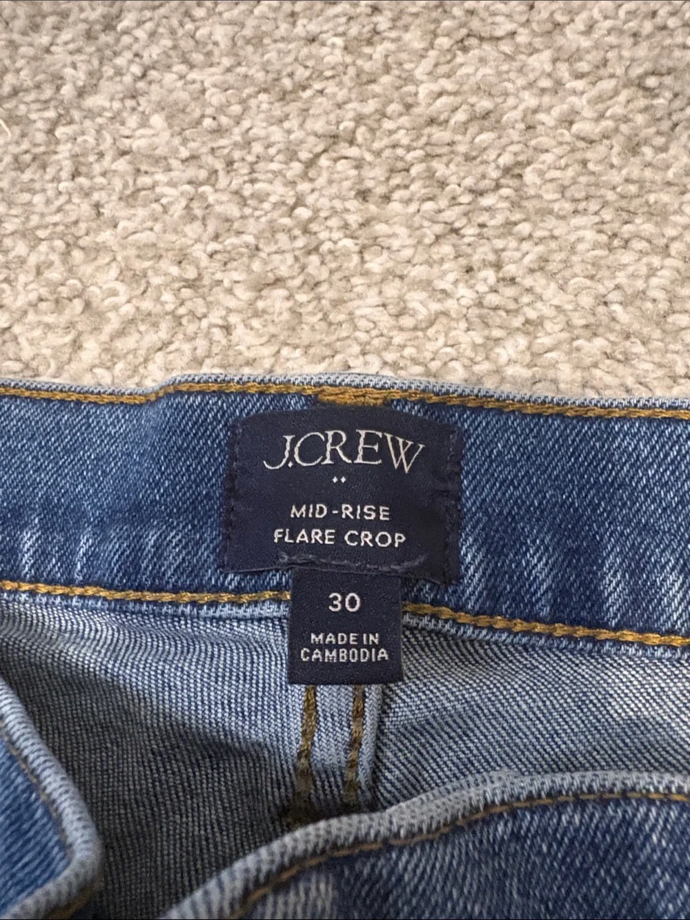 J crew midrise flare crop size 30 Women's Medium Blue Flare Jeans